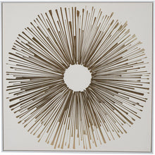Load image into Gallery viewer, Golden Foiled Sunburst Framed Canvas 100x100cm
