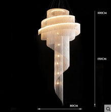 Load image into Gallery viewer, Modern Italian Silver Tassel Chandeliers Ceiling Light

