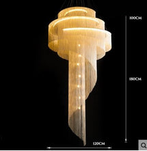 Load image into Gallery viewer, Modern Italian Silver Tassel Chandeliers Ceiling Light
