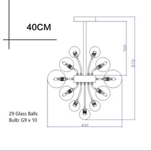Load image into Gallery viewer, Modern Fixture Glass Ball Hanging LED Chandelier Light
