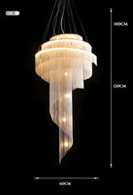 Load image into Gallery viewer, Modern Italian Silver Tassel Chandeliers Ceiling Light
