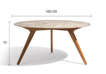 Load image into Gallery viewer, Solana Marble &amp; Oak Dining Table  – Exclusive Luxury Dining by Getz Interiors
