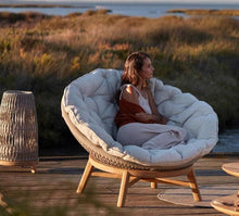Load image into Gallery viewer, Solana Outdoor Handcrafted Rattan Love Chair /  Egg Chair with Ultra Soft Cushion
