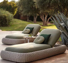 Load image into Gallery viewer, Santorini Luxe Outdoor Sun Lounger – Premium Relaxation by Getz Interiors

