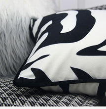 Load image into Gallery viewer, Long shape black and white zebra pattern cushion cover
