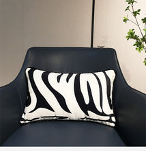 Load image into Gallery viewer, Long shape black and white zebra pattern cushion cover

