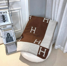 Load image into Gallery viewer, High Quality Wool Cashmere Warm Throw Blanket and Cushion
