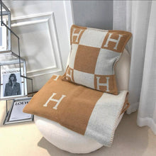 Load image into Gallery viewer, High Quality Wool Cashmere Warm Throw Blanket and Cushion
