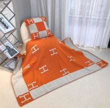Load image into Gallery viewer, High Quality Wool Cashmere Warm Throw Blanket and Cushion
